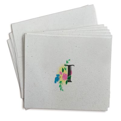 Sugartown Greetings Floral Monogram Note Cards - 24 Stationery Note Cards with Envelopes (Letter T)