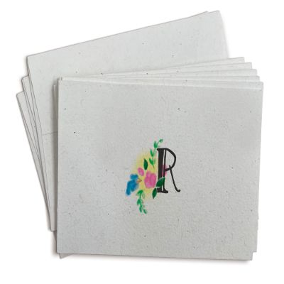 Sugartown Greetings Floral Monogram Note Cards - 24 Stationery Note Cards with Envelopes (Letter R)