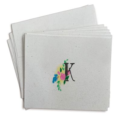 Sugartown Greetings Floral Monogram Note Cards - 24 Stationery Note Cards with Envelopes (Letter K)