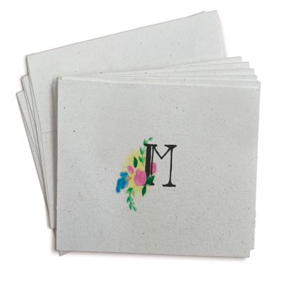 Sugartown Greetings Floral Monogram Note Cards - 24 Stationery Note Cards with Envelopes (Letter M)