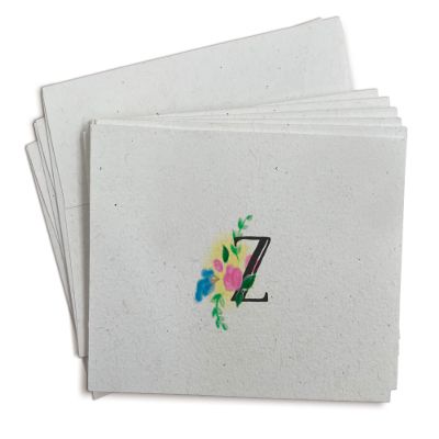 Sugartown Greetings Floral Monogram Note Cards - 24 Stationery Note Cards with Envelopes (Letter Z)