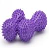 Famgee Peanut Shape PVC Hard Spiky Massage Ball Trigger Point Deep Tissue Massaging Hand Foot Massager Roller Ball Tension Muscle Relax - 2 Pack, Purple (Purple) view 2