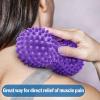 Famgee Peanut Shape PVC Hard Spiky Massage Ball Trigger Point Deep Tissue Massaging Hand Foot Massager Roller Ball Tension Muscle Relax - 2 Pack, Purple (Purple) view 3