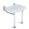 Folding Shower Seat,Wall Mounted Shower Seat for Kids,Seniors, Disabled - Foldable,White Composite, 15.7X 12.6,for Bathroom,Shoe Area,Hallway.Supports 400 lbs - Tub's Can Folding C (Grey) view 1