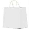 Qutuus White Paper Bags with Handles Bulk 100Pcs 8x4.5x10 White Gift Bags, Recyclable Kraft Paper Bags, Medium Paper Gift Bags for Shopping, Party Favor, Retail, Wedding view 1