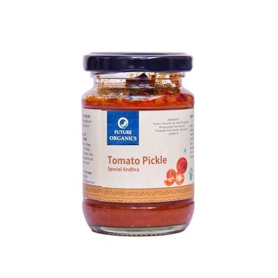 A.K.Future Organics Tomato Pickle | 100% Fresh Achar with Homemade Taste & Pure Natural Healthy Ingredients - Spicy Tangy Tamatar Achaar (160gram Each) - Pack of 2