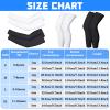 4 Pairs Kids Arm Sleeves for Basketball Kids Long Compression Leg Sleeves and Arm Sleeves Youth Basketball Leg Sleeves(Black and White,Large) view 2