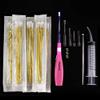 Airgoesin Tonsil Stone Remover, Stainless Steel Tonsil Stone Removal Tool, Long LED Tonsillolith Exorcism Kit, 50 Swabs and Curved Oral Irrigator Syringe to Get Rid of Bad Breath, 4 in 1 kit view 1