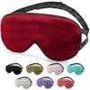 Quietstore Silk Sleep Mask - Mulberry Eye Masks for Sleeping, Luxury & Comfortable Face Blackout Cover for Women & Men with Adjustable Non - Slip Strap, Elastic Light Blocking (Red) view 1