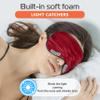 Quietstore Silk Sleep Mask - Mulberry Eye Masks for Sleeping, Luxury & Comfortable Face Blackout Cover for Women & Men with Adjustable Non - Slip Strap, Elastic Light Blocking (Red) view 3