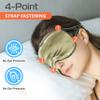 Quietstore Silk Sleep Mask - Mulberry Eye Masks for Sleeping, Luxury & Comfortable Face Blackout Cover for Women & Men with Adjustable Non - Slip Strap, Elastic Light Blocking (Green) view 2