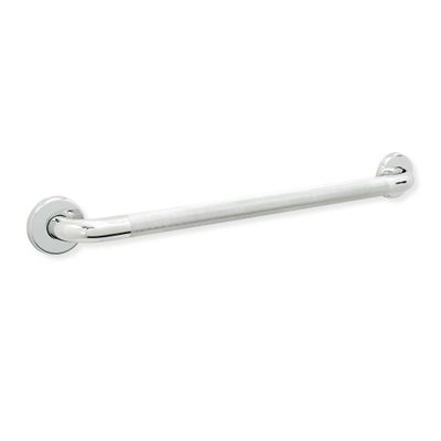 18 Shower Handle Knurled Grip | 304 Stainless Steel Grab Bars for Bathtubs and Showers | Polished Chrome ADA Standard Hand Rails for Seniors, Children, Injured People | Supports Upto 400lbs