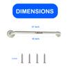 18 Shower Handle Knurled Grip | 304 Stainless Steel Grab Bars for Bathtubs and Showers | Polished Chrome ADA Standard Hand Rails for Seniors, Children, Injured People | Supports Upto 400lbs view 2