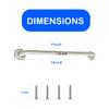 18 Shower Handle Smooth Grip | 304 Stainless Steel Grab Bars for Bathtubs and Showers | Brushed Nickel ADA Standard Hand Rails for Seniors, Children, Injured People | Supports Upto 400lbs view 4