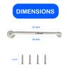 24 Shower Handle Smooth Grip | 304 Stainless Steel Grab Bars for Bathtubs and Showers | Polished Chrome ADA Standard Hand Rails for Seniors, Children, Injured People | Supports Upto 400lbs view 2