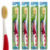 MOUTHWATCHERS Soft Flossing Toothbrushes, Value Pack of 4, Red, Manual Toothbrush for Adults, Ultra Clean, Good for Sensitive Teeth and Gums, by Dr. Plotka's view 1
