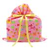 VZWraps Momma and Baby Animals Reusable Fabric Gift Bag (Medium 17 Inches Wide by 18 Inches High, Pink) view 1
