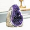 Natural Deep Purple Amethyst Crystal Geode from Uruguay 1lb-1.5lb, A Grade Amethyst Cluster, Premium Gift Box for Collectors Reiki Healing Positive Energy by GEMBOURY view 2