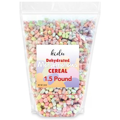 Dehydrated Marshmallow Bits 1.5 Pound Resealable Bulk Bag Cereal Assorted Colors And Shapes, Perfect For Easter, Saint Patrick's Day Celebration