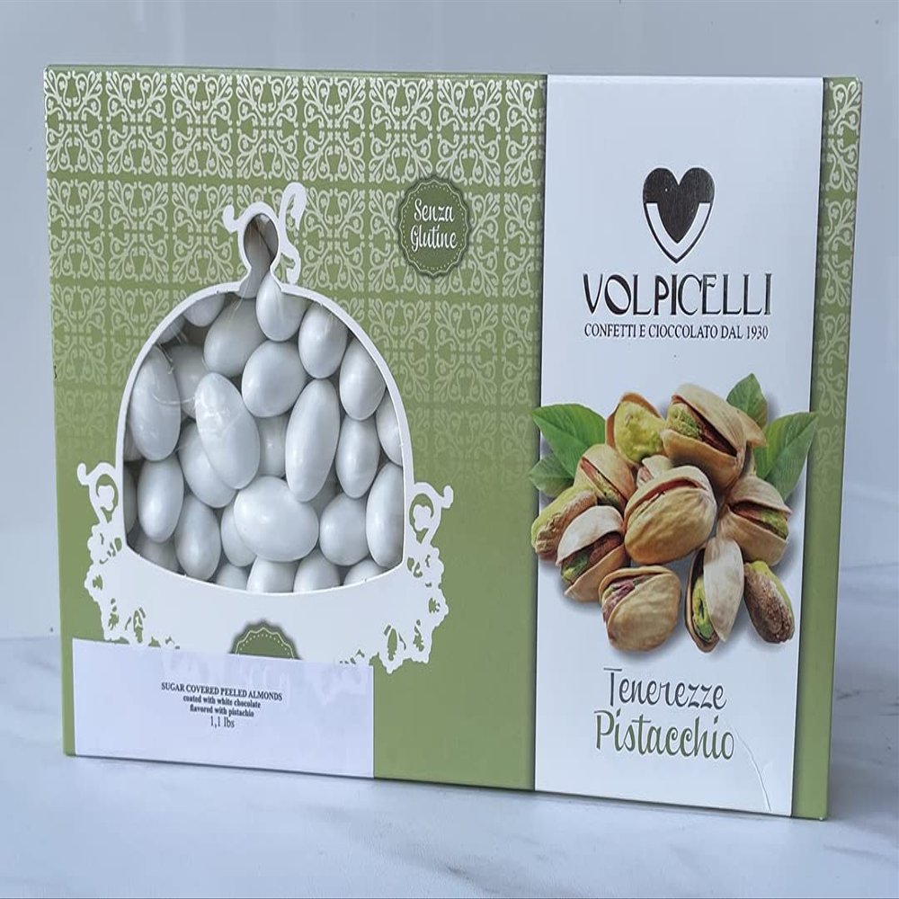 VOL835 Flavored Italian almonds Confetti Volpicelli Pistacchio