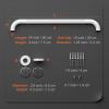 2 Pack 24 Inch Oil Rubbed White Shower Grab Bars w/Anti-Slip knurled Grip, iMomwee Stainless Steel Wall Mount Bathroom Safety Balance Handrail, Handicap Elderly Senior Assist Textured Grab Bar Handle view 2