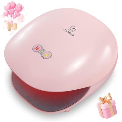 COMFIER Wireless Hand Massager with Heat -3 Levels Compression & Heating,Rechargeable Hand Massager Machine for Carpal Tunnel,Ideal Gifts for Women (Petal Pink)