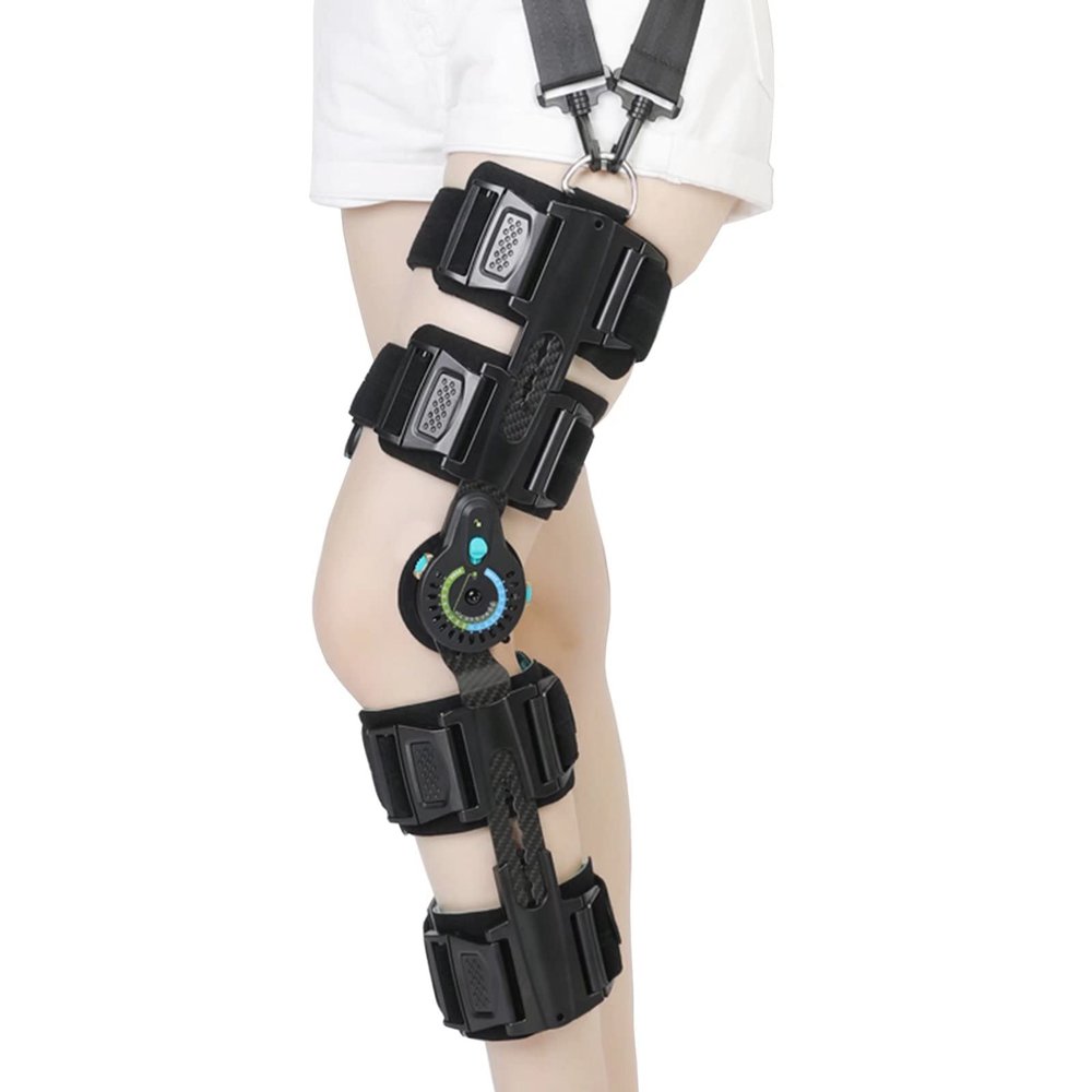 Carbon Fiber Adjustable Knee Fixation Brace Knee and Leg Fracture Meniscal Ligament Injury Lower Limbs Outer Protective Gear