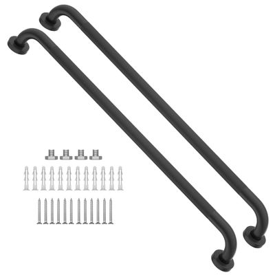 2 Pack 32 Inch Anti Slip Shower Grab Bar Oil Rubbed Black 1.25" Diameter, Munzong Bathroom Grab Bar, Knurled Bathroom Balance Bar,Safety Hand Rail Support Handicap Elderly Senior Assist Bath Handle