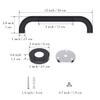 12 Inch Shower Grab Bar Oil Rubbed Black, Munzong Anti Slip Bathroom Grab Bar, Knurled Bathroom Balance Bar, Safety Hand Rail Support Handicap Elderly Injury Senior Assist Bath Handle view 2