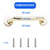 12 Shower Handle Smoth Grip | 304 Stainless Steel Grab Bars for Bathtubs and Showers | Polished Brass ADA Standard Hand Rails for Seniors, Children, Injured People | Supports Upto 400lbs view 3