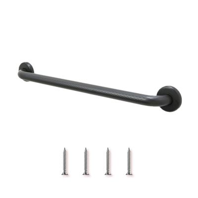 24 Shower Handle Shur Grip | 304 Stainless Steel Grab Bars for Bathtubs and Showers | Oil Rubbed Bronze ADA Standard Hand Rails for Seniors, Children, Injured People | Supports Upto 400lbs