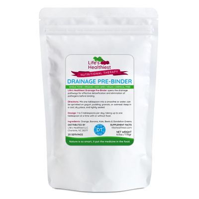 Lifes Healthiest Drainage GoodFood Powder Blend - 100% bio-Available nutrients from Good Food. Organic, Plant-Based, Non-GMO, Clean and raw. 60 Servings.