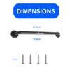 18 Shower Handle Shur Grip | 304 Stainless Steel Grab Bars for Bathtubs and Showers | Oil Rubbed Bronze ADA Standard Hand Rails for Seniors, Children, Injured People | Supports Upto 400lbs view 3