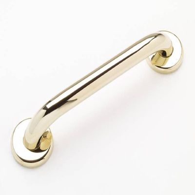 24 Shower Handle Smoth Grip | 304 Stainless Steel Grab Bars for Bathtubs and Showers | Polished Brass ADA Standard Hand Rails for Seniors, Children, Injured People | Supports Upto 400lbs