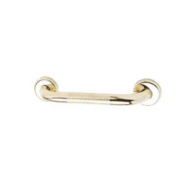 16 Shower Handle Knurled Grip | 304 Stainless Steel Grab Bars for Bathtubs and Showers | Polished Brass ADA Standard Hand Rails for Seniors, Children, Injured People | Supports Upto 400lbs