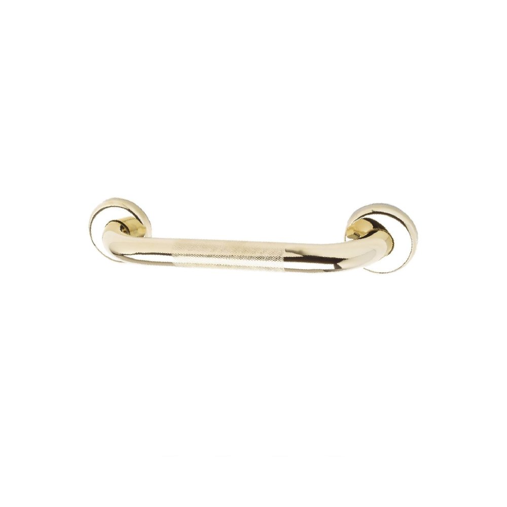 16 Shower Handle Knurled Grip | 304 Stainless Steel Grab Bars for Bathtubs and Showers | Polished Brass ADA Standard Hand Rails for Seniors, Children, Injured People | Supports Upto 400lbs