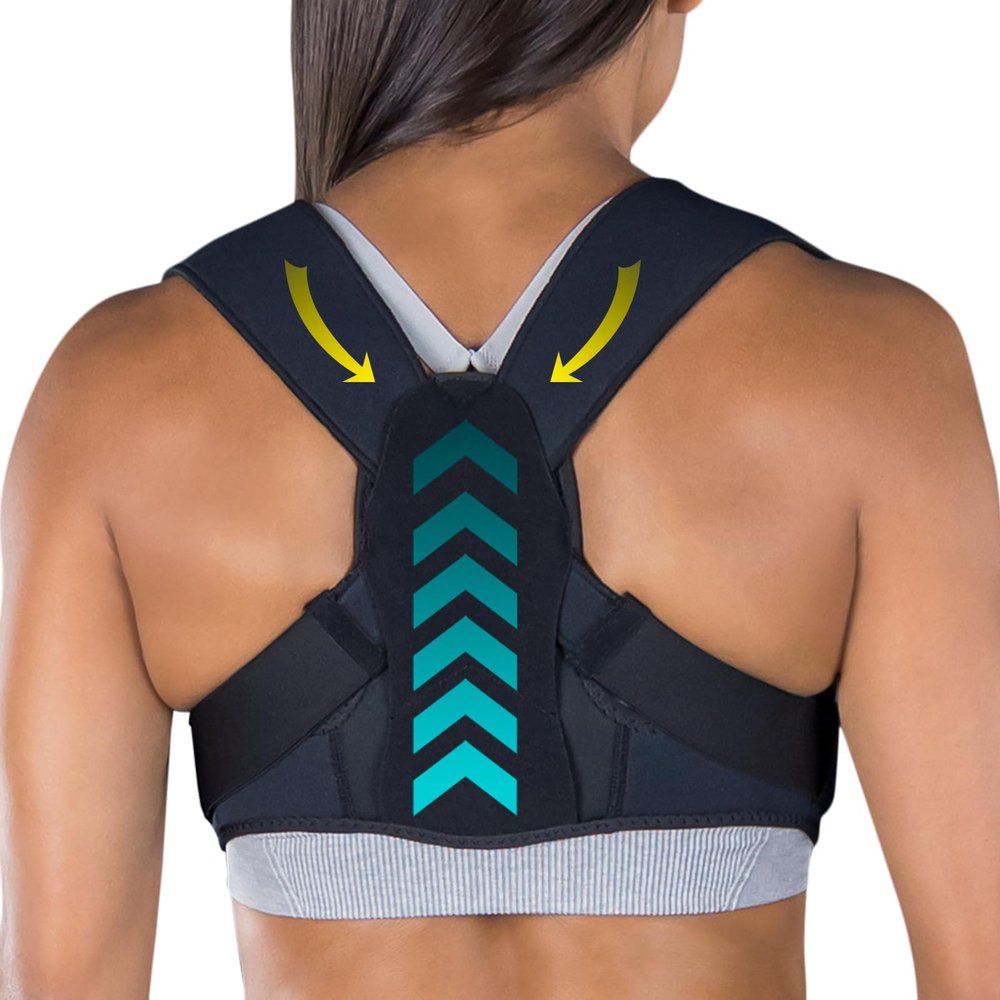 Vive Posture Corrector for Women & Men - Upper Back Brace for Kyphosis