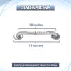 16 Grab Bars for Shower 1.5 Dia | ADA Handicap Grab Bars for Wall can Hold Up to 400 lbs | Anti-Slip Shower Grab Bars for Seniors, Made of 304 Stainless Steel view 4