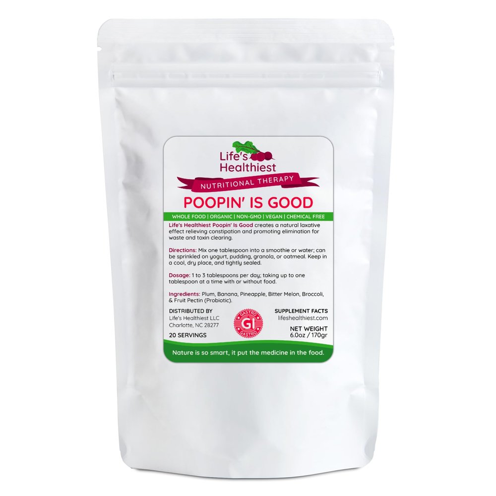 The Beet Lady Lifes Healthiest Poopin' is Good GoodFood Powder Blend - 100% bio-Available nutrients from Good Food. Organic, Plant-Based, Non-GMO, Clean and raw. 60 Servings.