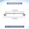 24 Grab Bars for Shower 1.5 Dia | ADA Handicap Grab Bars for Wall can Hold Up to 400 lbs | Anti-Slip Shower Grab Bars for Seniors, Made of 304 Stainless Steel view 4