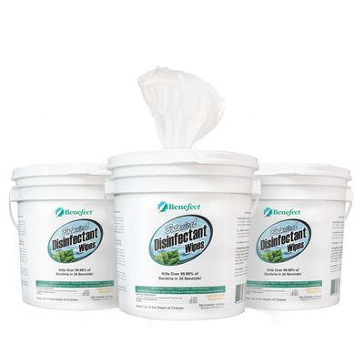 Benefect Botanical Disinfectant Wipes  750 Sanitizing Wipes. 3 Pack of 250 Wipes Per Unit - High Traffic - Gym Wipes, Schools and Food Safe Cleaning (250, 3)