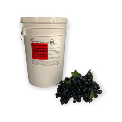 2020 CAB-LOT (Cabernet + Merlot Blend) Bucket Frozen Grape Must 6 Gallons - Livermore Valley California