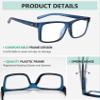 Eyekepper Transition Photochromic Bifocal Reading Glasses Oversized Large Frame Blue +3.00 view 4