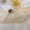 CT CRAFT LLC Organza with Champagne Gold Glitter Snowflakes Wired Ribbon 2.5 inch x 50 Yards for Christmas Home Decor Tree Topper Bow Gift Wrapping DIY Crafts Wreath Garland Wedding view 3
