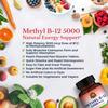 Vitalitown Vitamin B12 (Methyl B12) 5000 mcg, Fully Bioactive Form, Support Energy Production, Natural Peach Flavor, Zero Sugar, 90 Fast Dissolve Tablets view 3