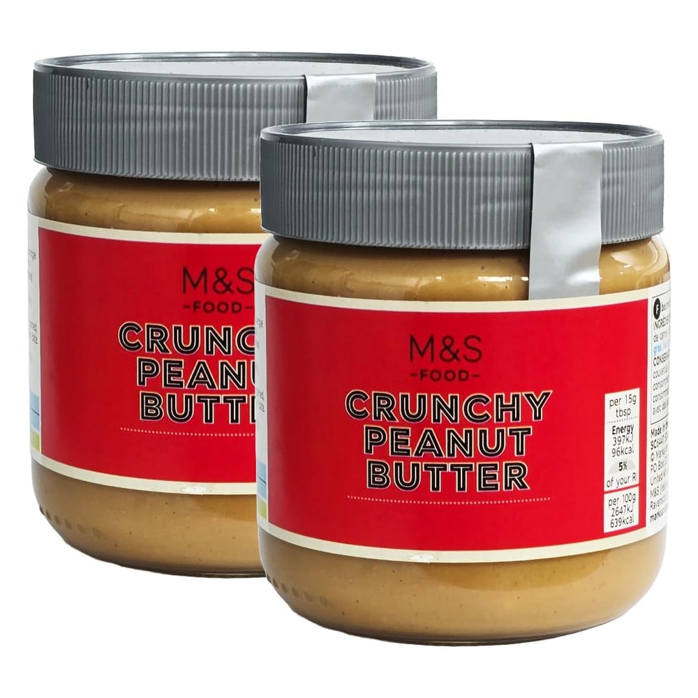 M & S Crunchy Peanut Butter 340g | Pack of 2