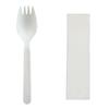 GreenWorks 5.5" Compostable CPLA Spork and Napkin (2 in 1), BPI Certified,500 Count Individually Wrapped With Compostable Wrapper view 1