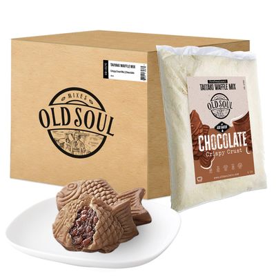 OldSoul Taiyaki Waffle Mix | Taiyaki Batter Mix | Soy & Nut free | 30 lbs | 504 Taiyaki Waffles (Chocolate)