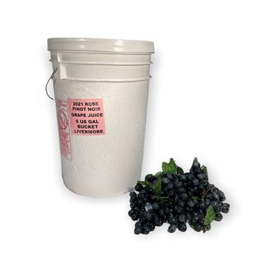 2021 Rose of Pinot Noir (JUICE) Bucket Frozen Grape Juice 6 Gallons - Livermore Valley California