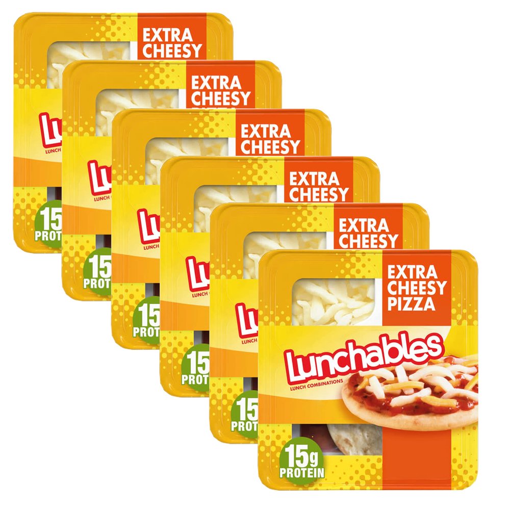 Lunchables Extra Cheesy Pizza Meal Kit with Capri Sun Pacific Cooler Drink & Airheads White Mystery Candy - 6 Pack (10.6 oz Each) - Ready Set Gourmet Donate a Meal Program